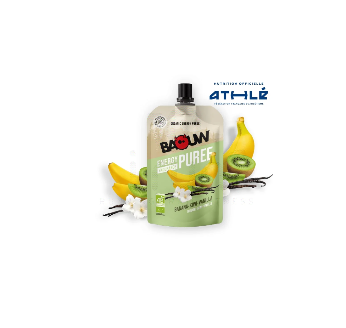 Baouw Purée nutritionnelle bio - Poire - Pomme - Menthe
