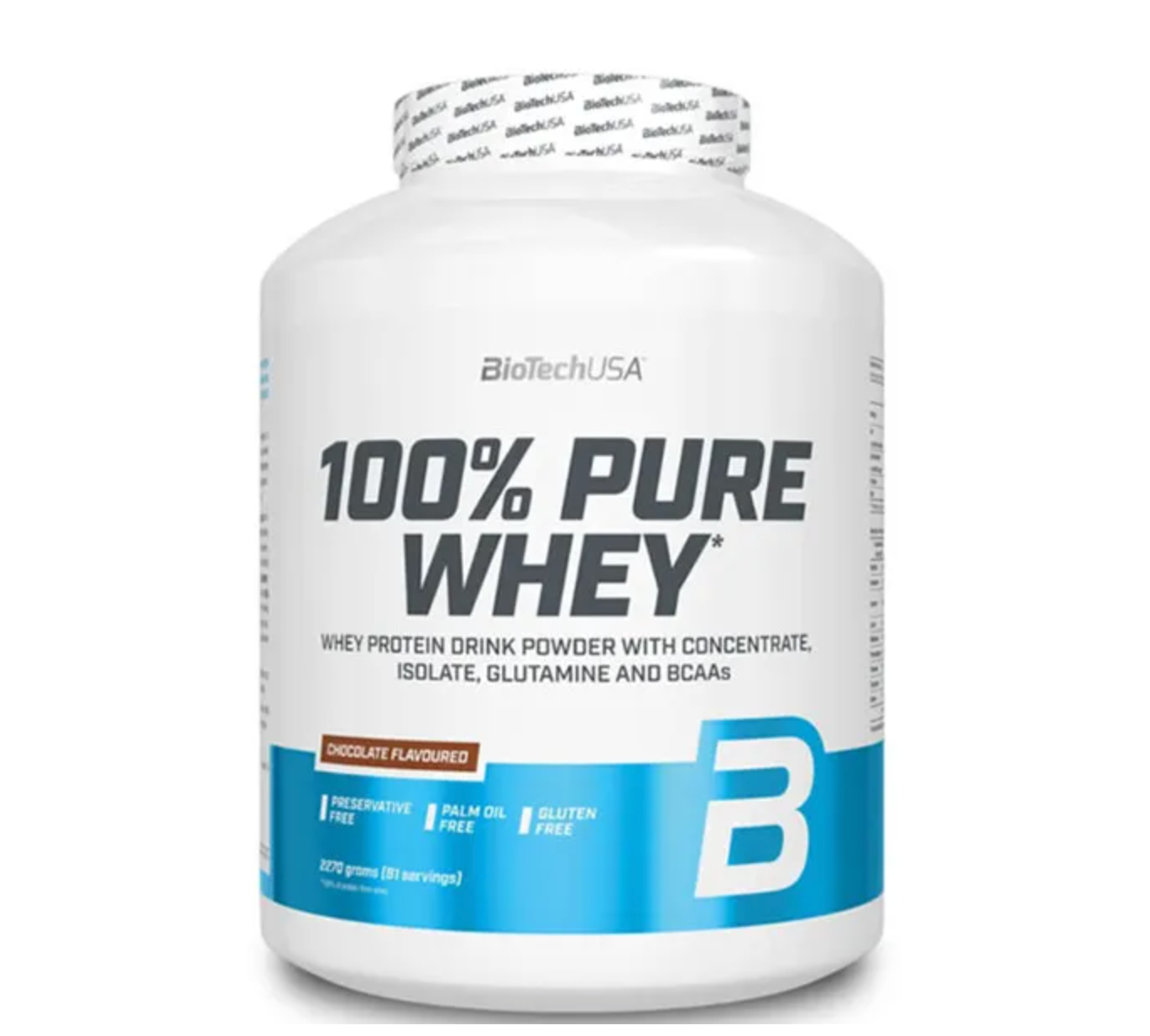 Whey protéine - Biotech USA - 100% PURE WHEY (2,27KG) - Saveur Chocolat